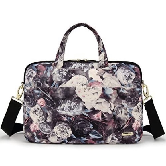 Handbags - Laptop bag carrying case NWT abstract rose pattern